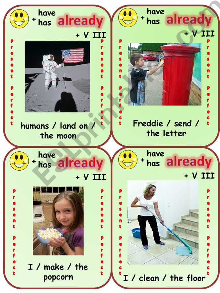 Present Perfect Card game (3 of 5)