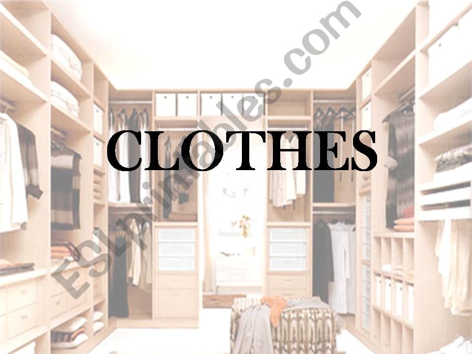 Clothes vocabulary powerpoint