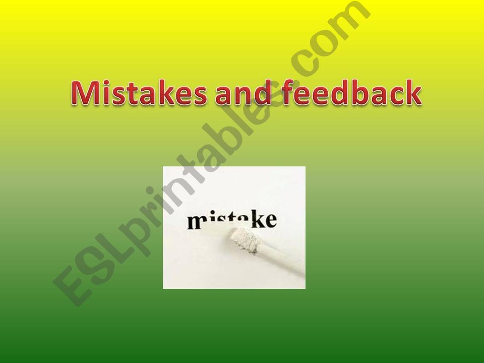 Mistakes and Feedback powerpoint