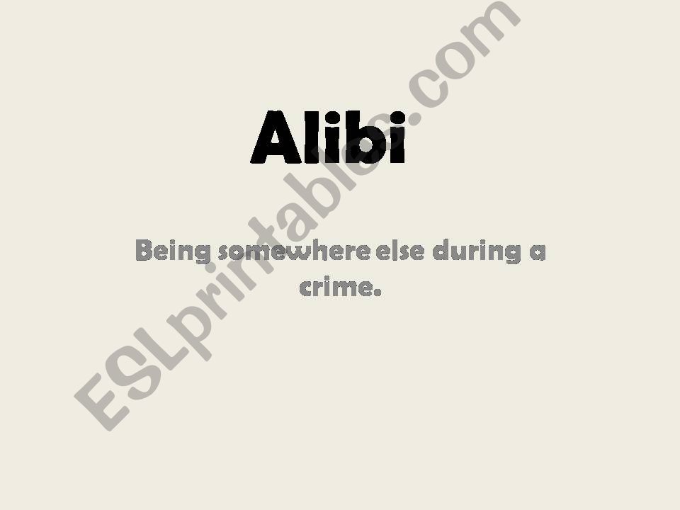 Alibi powerpoint