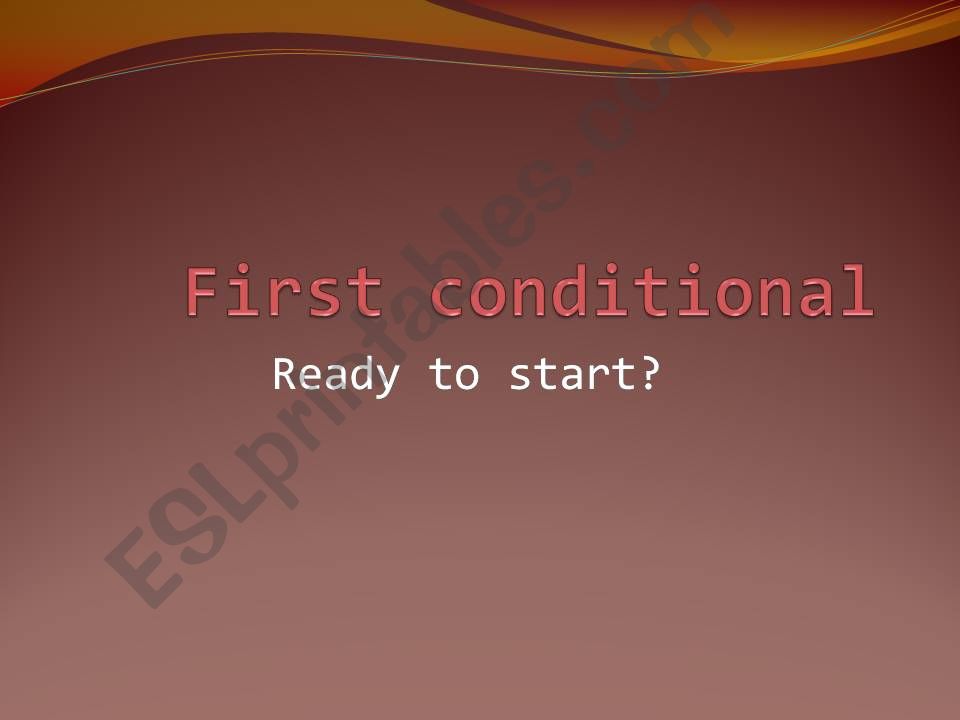 First Conditional powerpoint