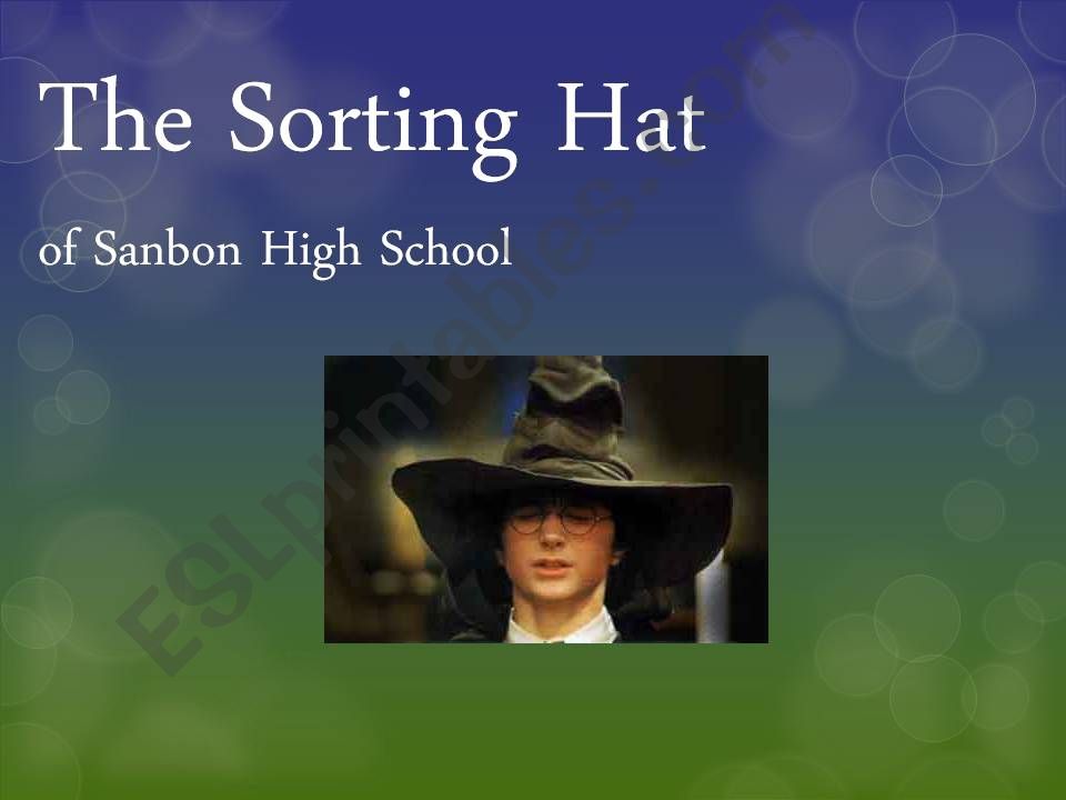 The Sorting Hat (part1 the song and vocabulary)