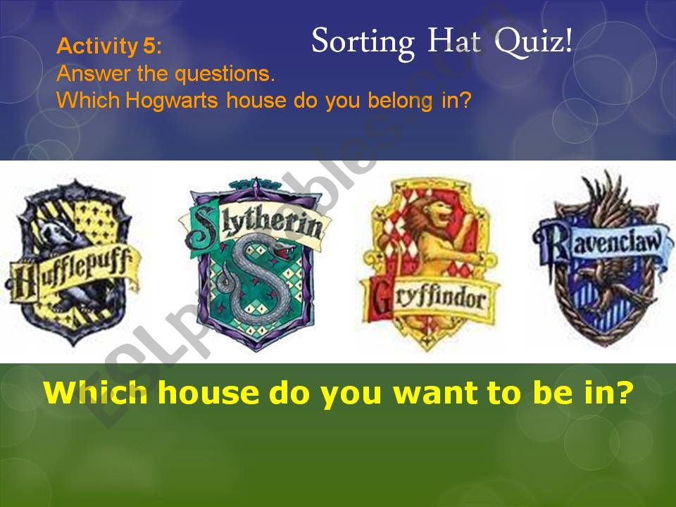 Sorting Hat Lesson (part2 the quiz)