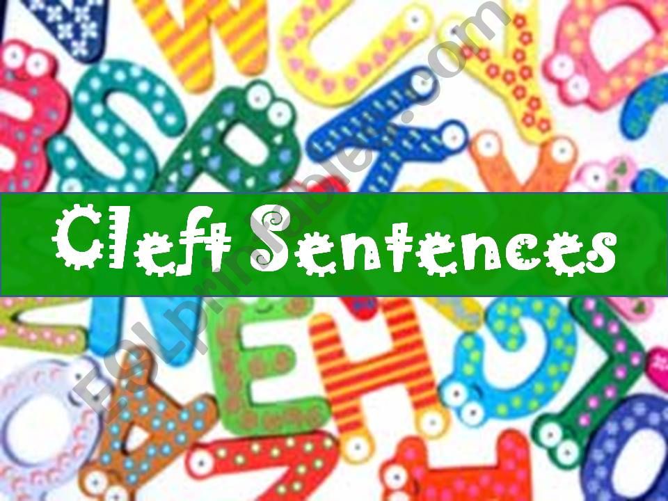 Cleft Sentences powerpoint