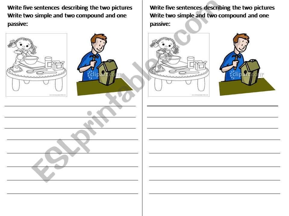 writing sentences powerpoint