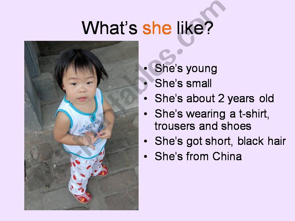 Descriptions Hes/Shes powerpoint
