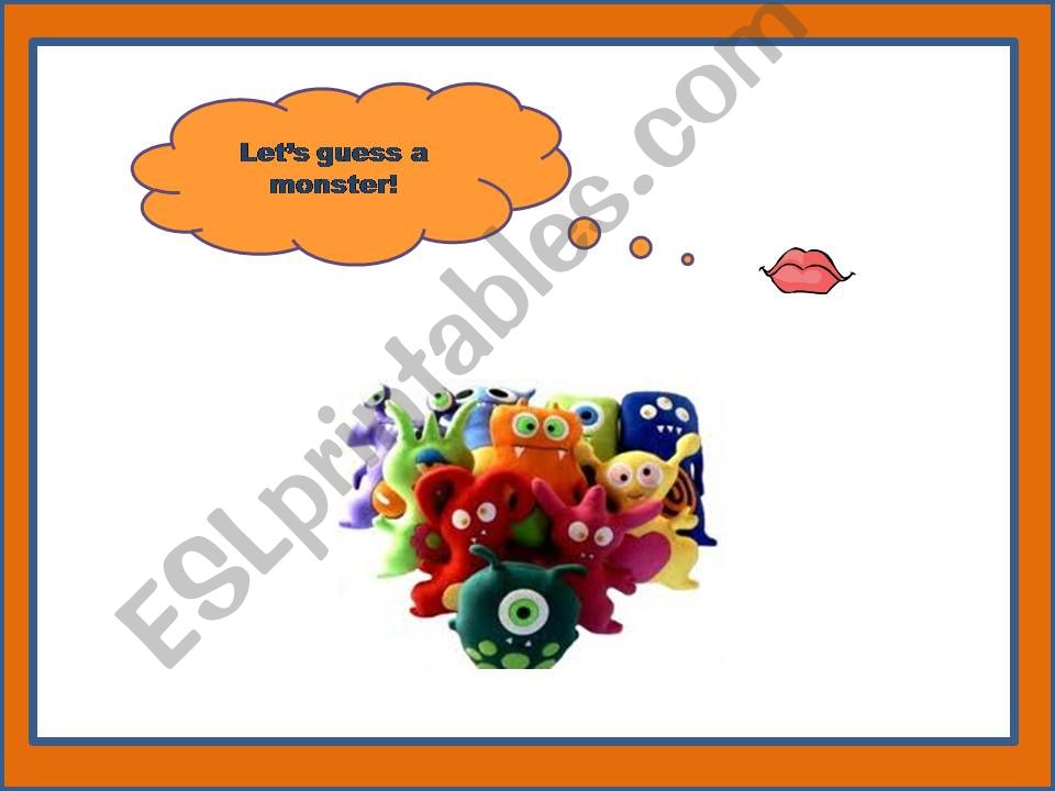 Game - Guess a monster!!! powerpoint