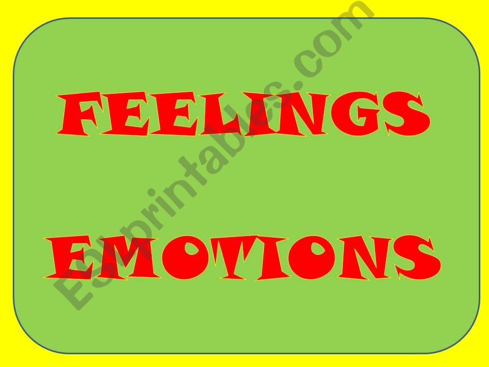 FEELINGS powerpoint