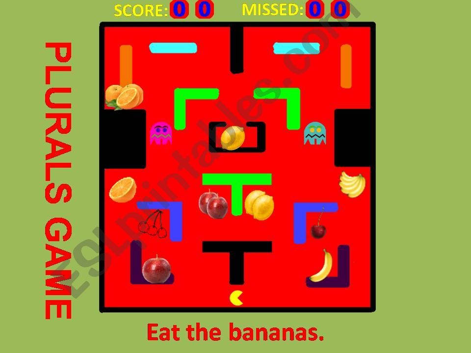 PLURALS FRUIT PACMAN INTERACTIVE GAME PART 1