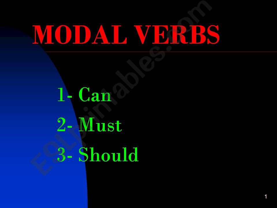 SIMPLE MODAL VERBS powerpoint
