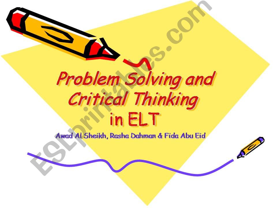 critical thinking and problem solving
