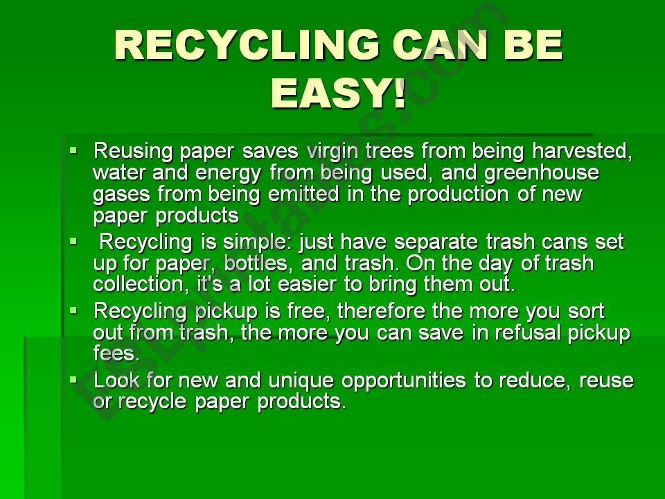 recycling paper powerpoint