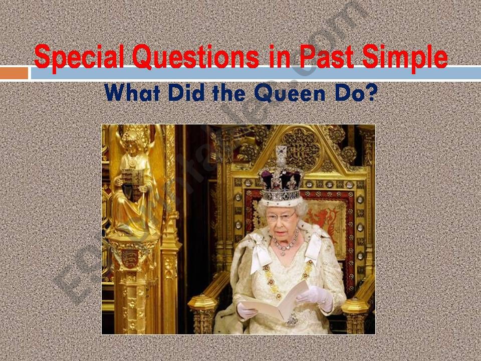 Past Simple Special Questions powerpoint