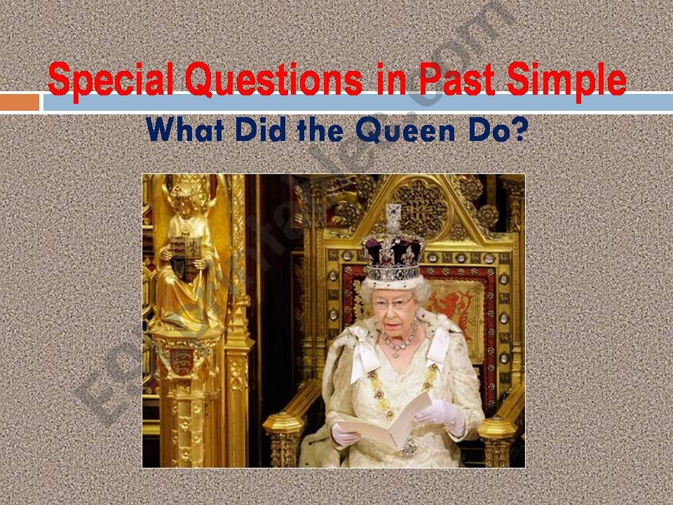 Past Simple Special Questions powerpoint
