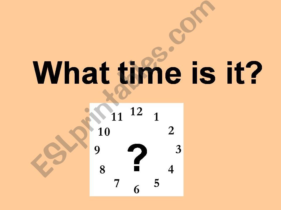 What time is it? powerpoint