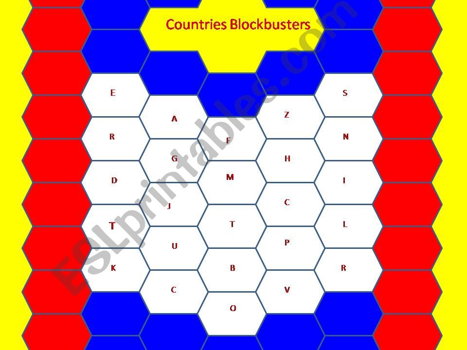 Countries Blockbusters - Great Powerpoint game for revising Countries Vocabulary complete with sound effects, instructions and over 60 countries vocabulary questions