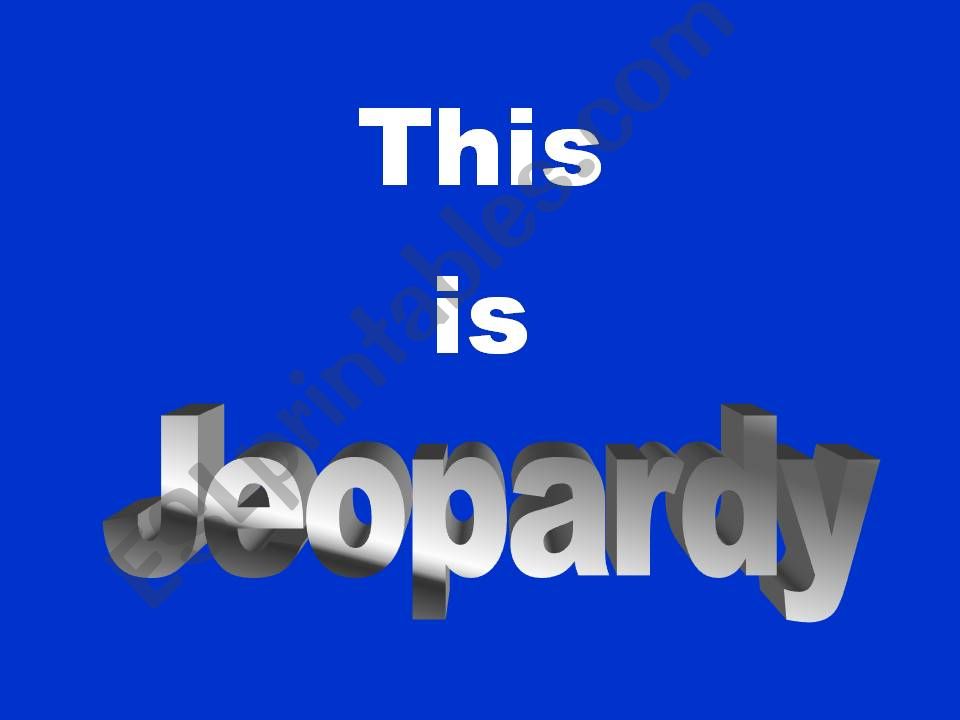 Jeopardy powerpoint