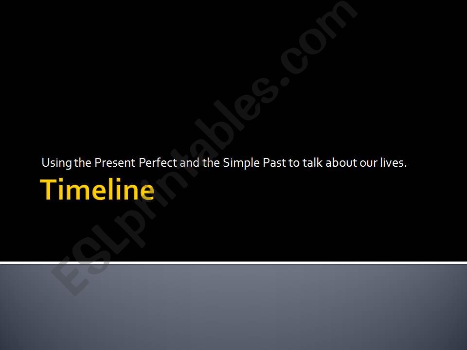 Timeline - part 1 powerpoint