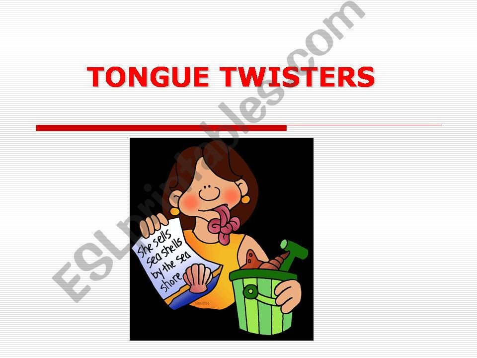 TONGUE TWISTERS powerpoint