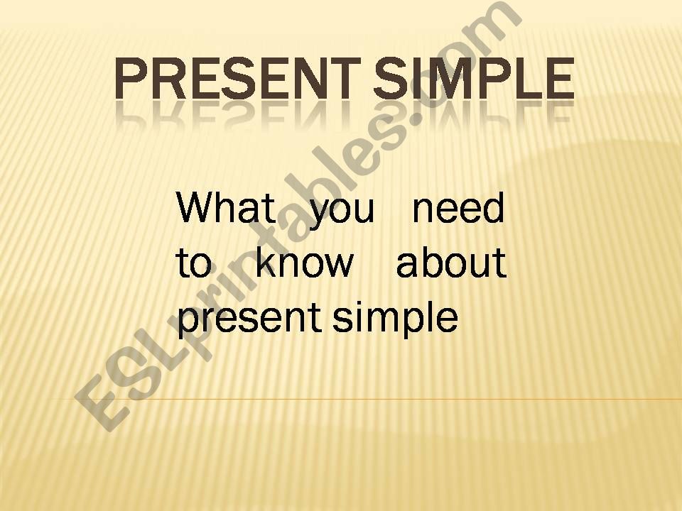 Present Simple powerpoint