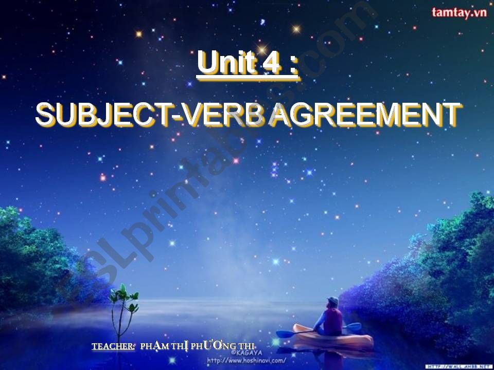 SUBJECT-VERB AGREEMENT powerpoint
