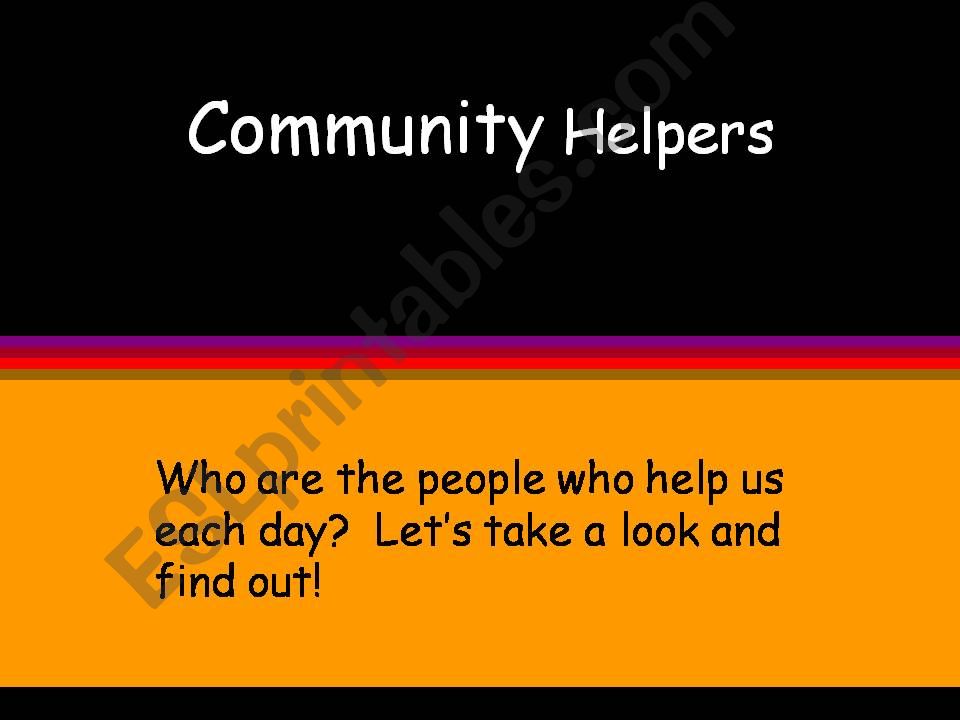 Community helpers powerpoint