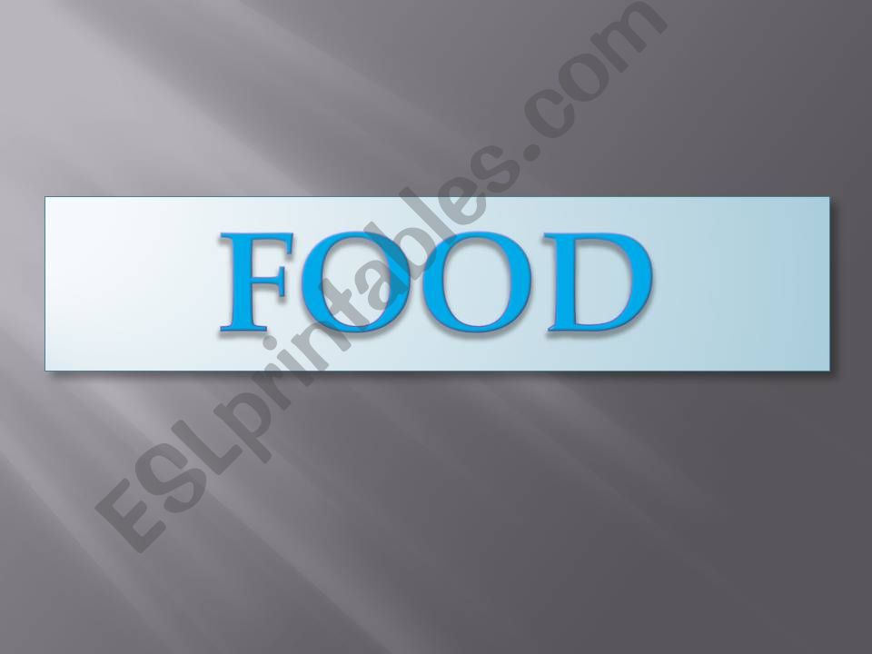 Food part 1 powerpoint