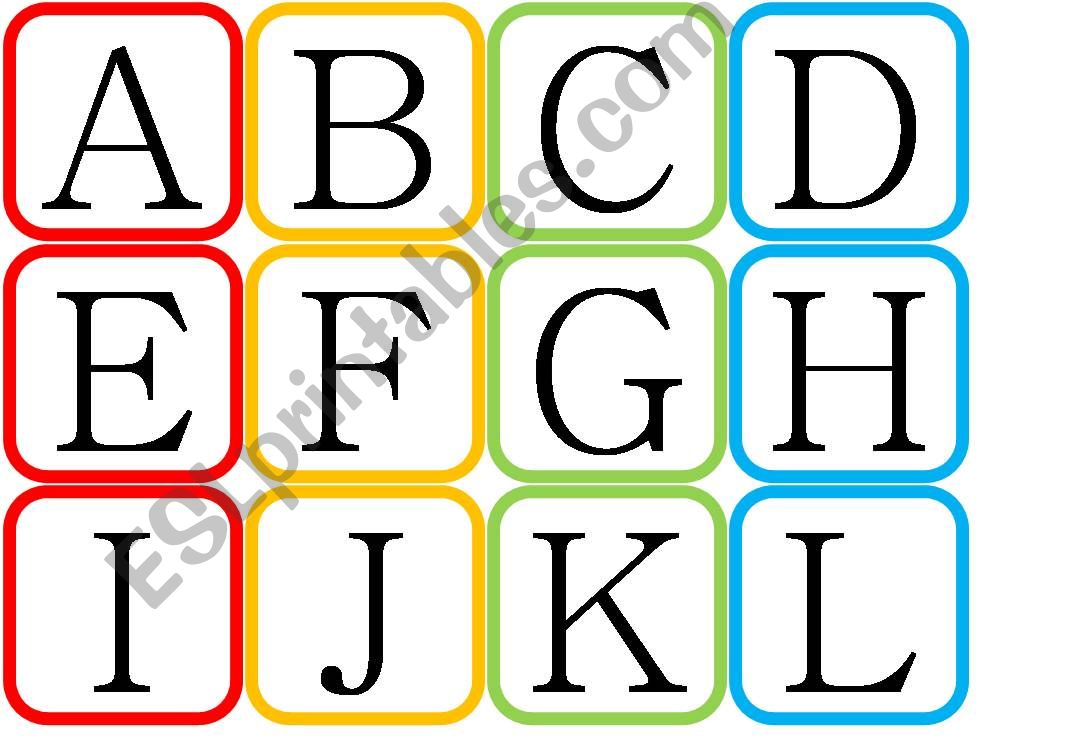 Alphabet Cards(Small Sized) powerpoint
