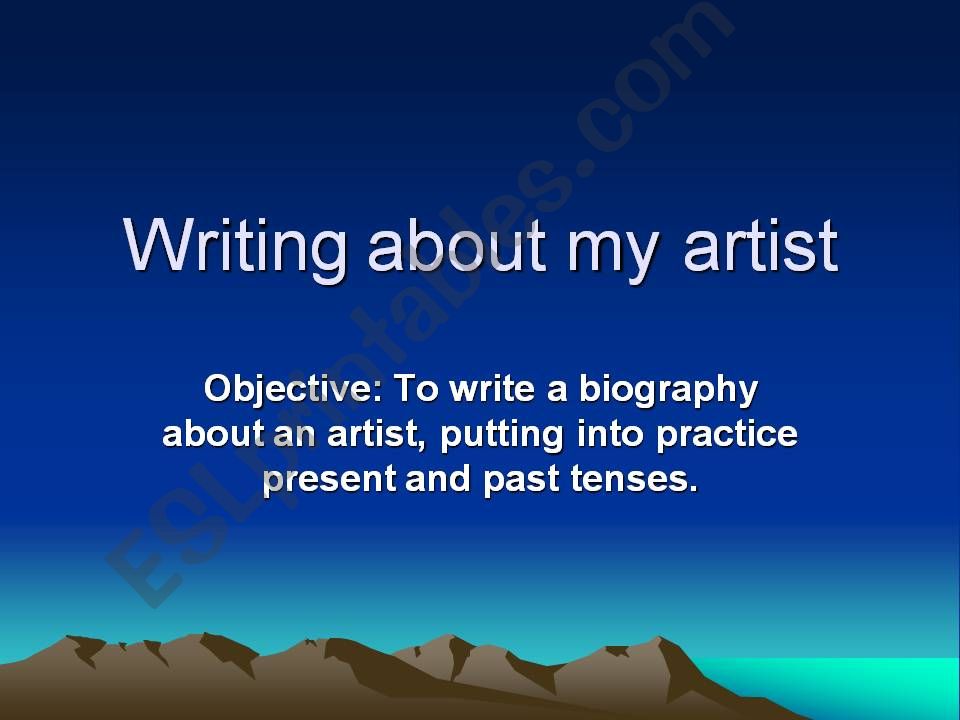 writing about my artist powerpoint