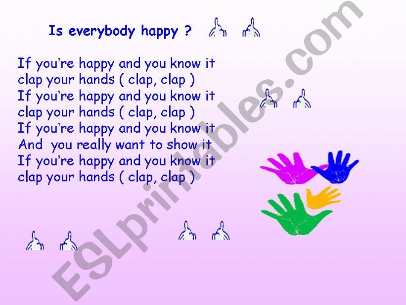 If you are happy powerpoint