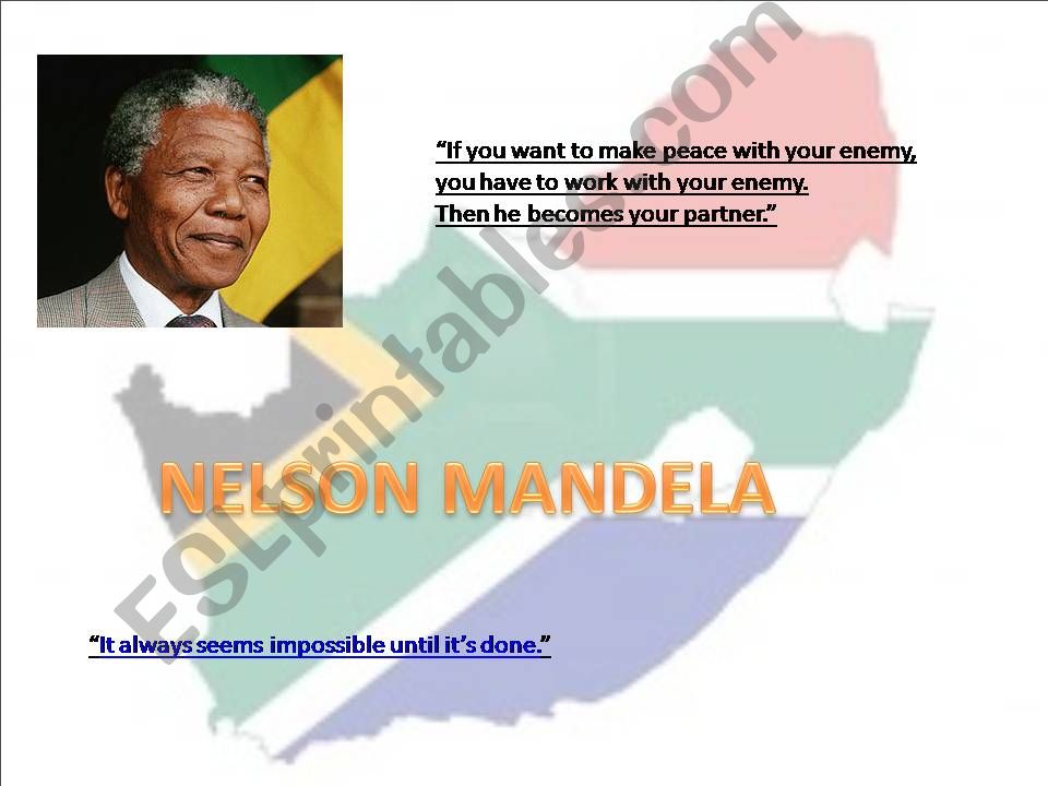 NELSON MANDELA (part I) powerpoint