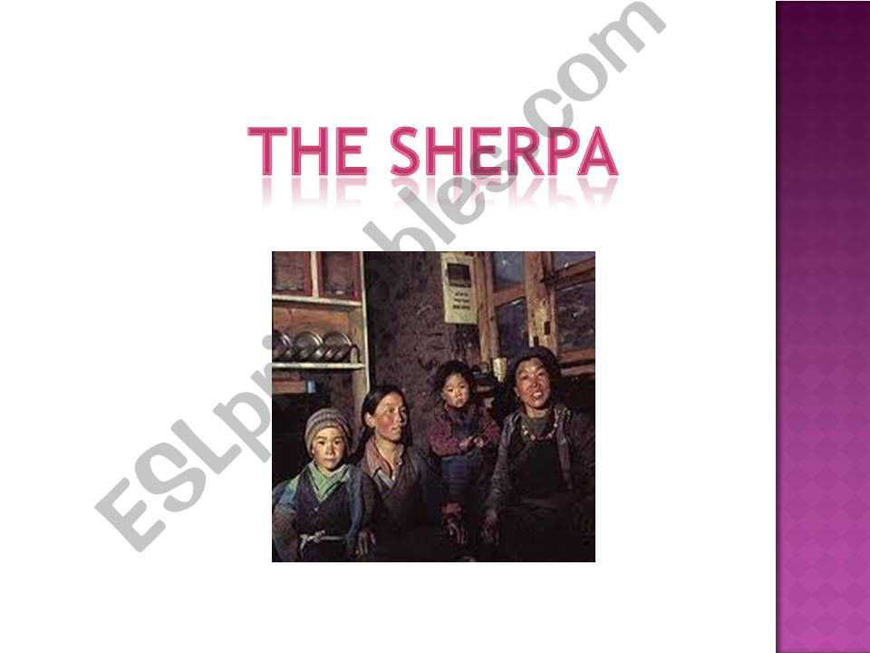 The Sherpa powerpoint