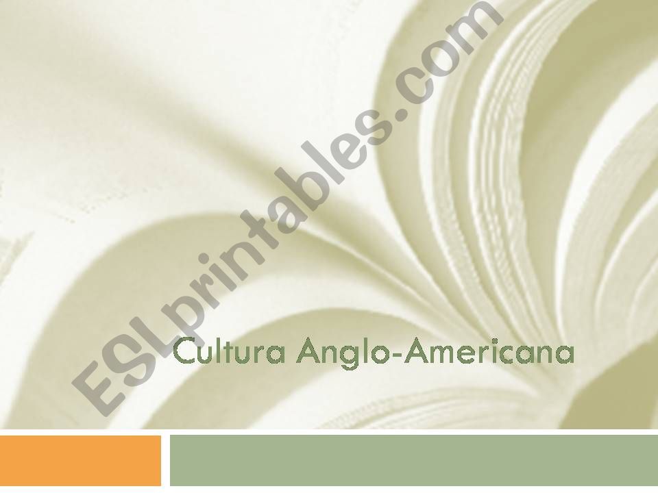 Cultura Anglo-Americana powerpoint