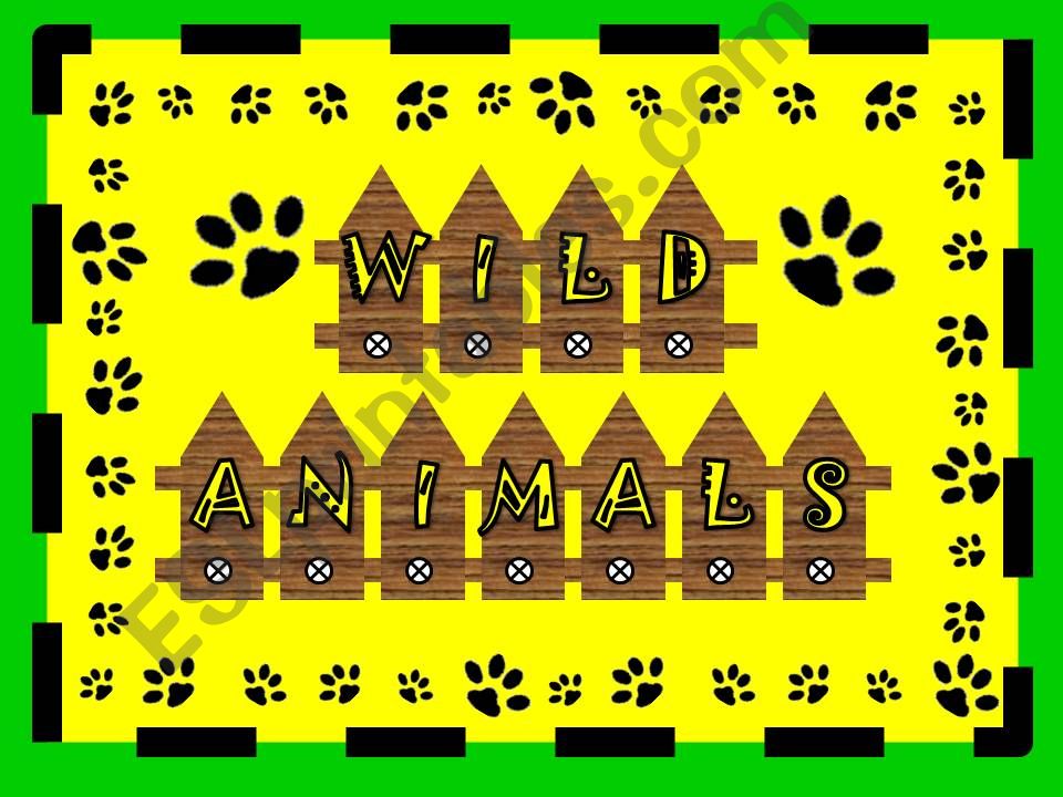 Wild animals presentation powerpoint