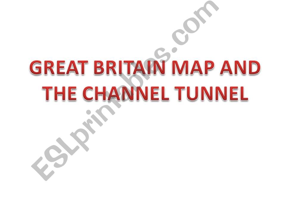 United Kingdom maps and the channel tunnel