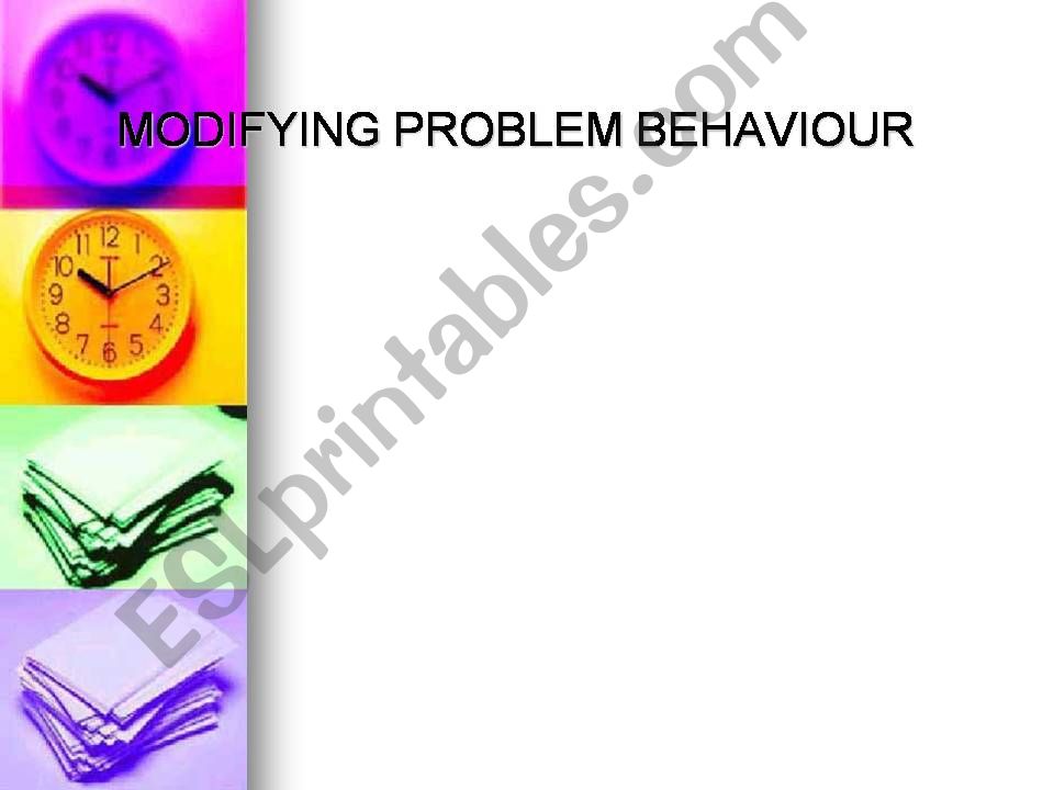 modfying problem behaviours in classroom