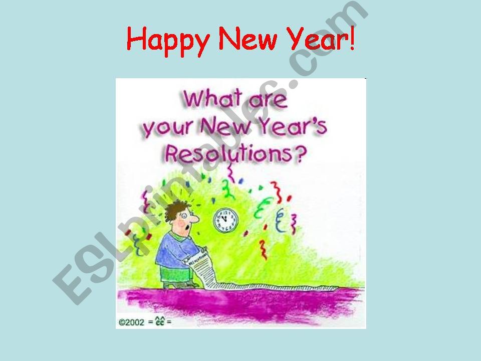 New Year´s resolutions powerpoint