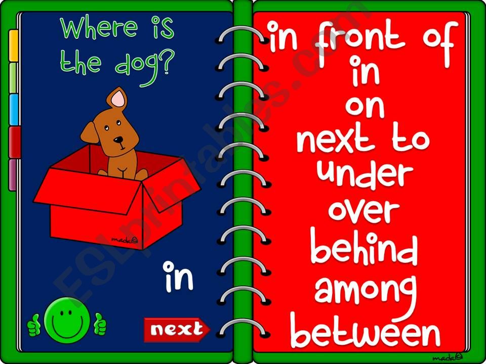 Wheres the dog? - Prepositions of place *GAME*