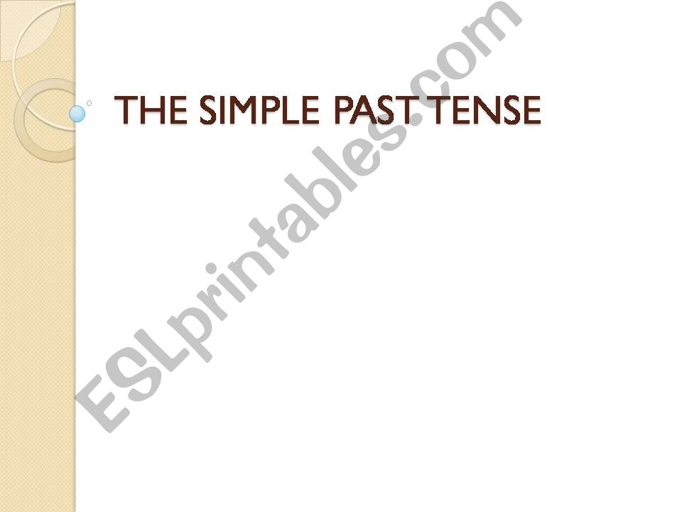 Simple Past - grammar powerpoint