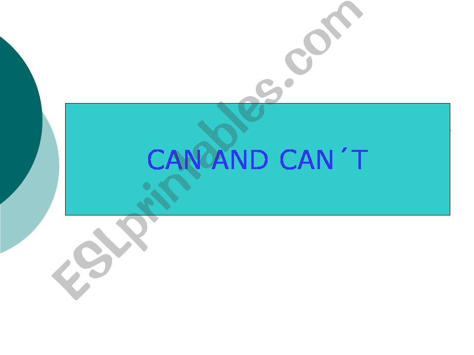 Can - Cant powerpoint