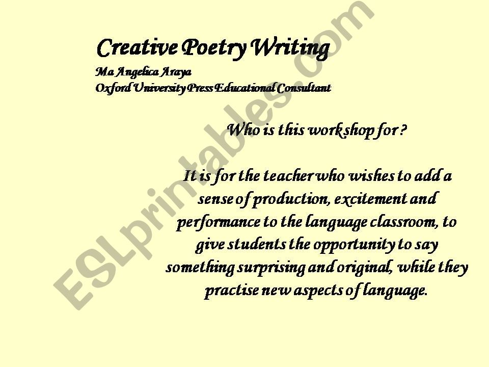 creative poetry powerpoint
