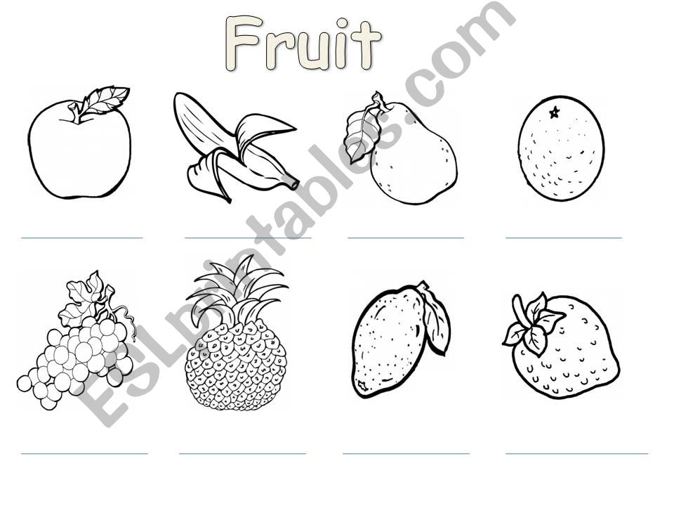 Colour and name the fruit powerpoint