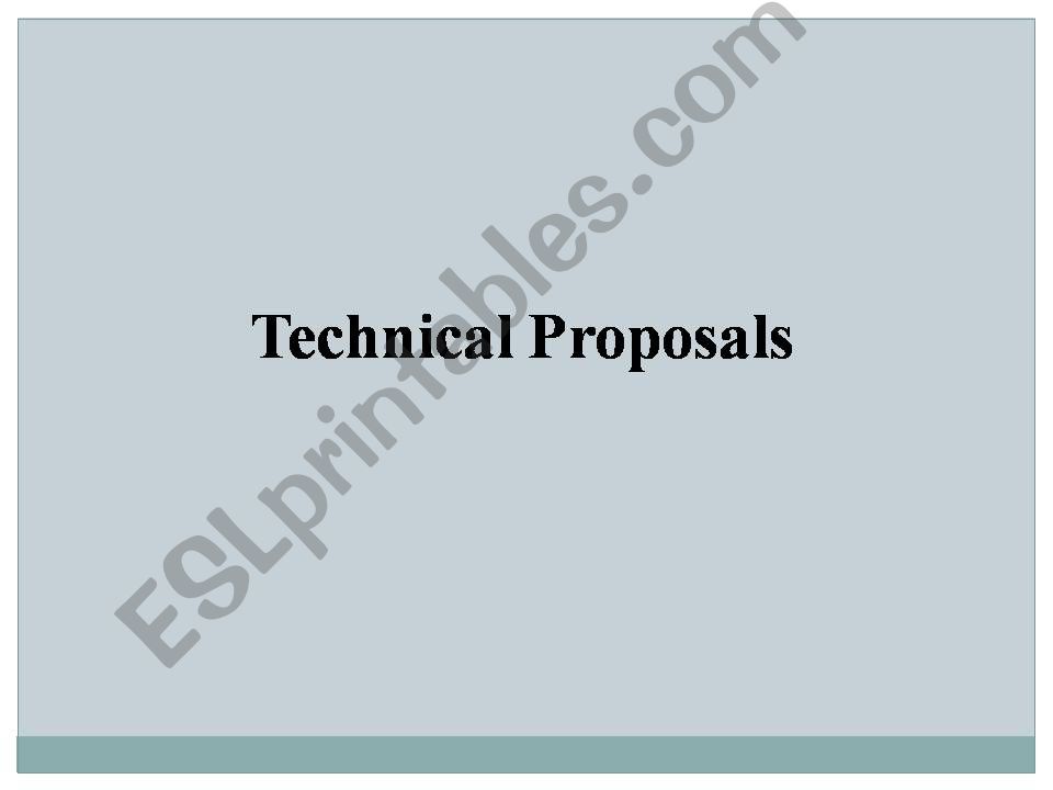 Writing Technical Proposals powerpoint