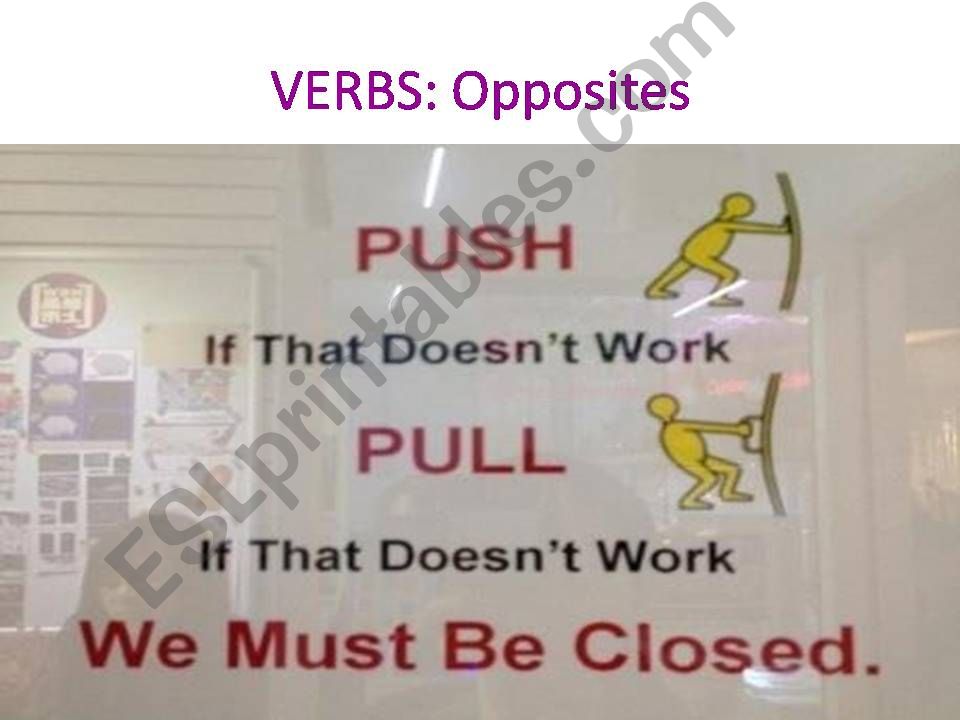 Opposite Verbs powerpoint