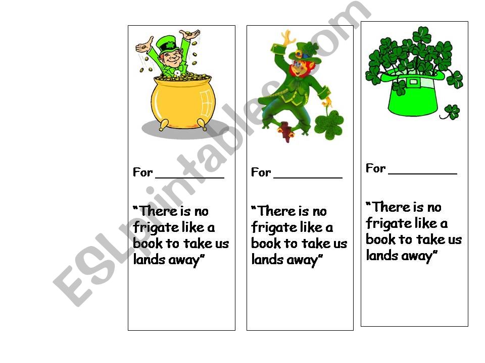 Ireland bookmarks powerpoint