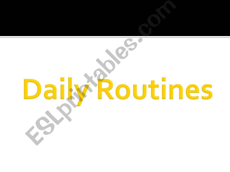 Daily Routines powerpoint