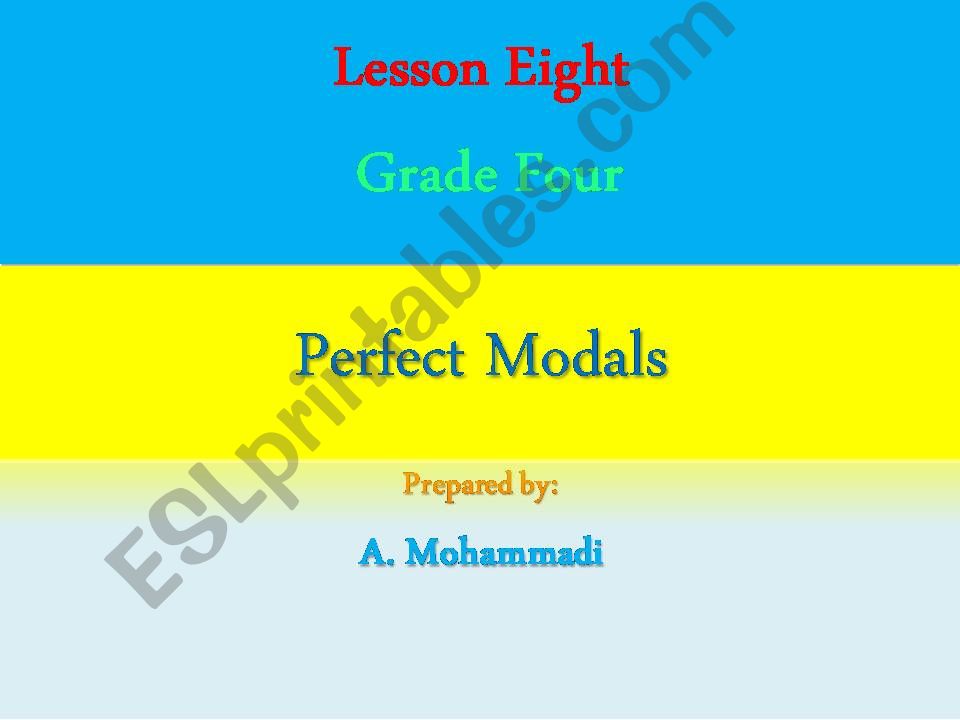 Perfect Modals powerpoint