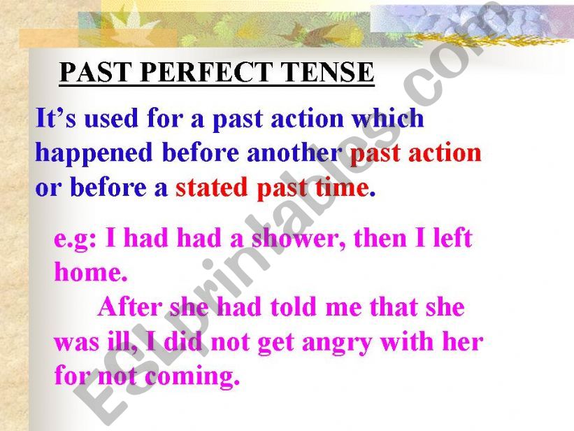 past perfect tense powerpoint