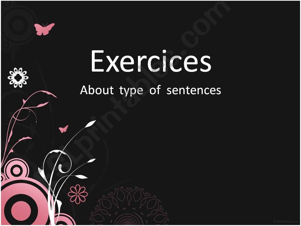 excercises  aboutsimple,  compound,  complex,  compound-complex sentences