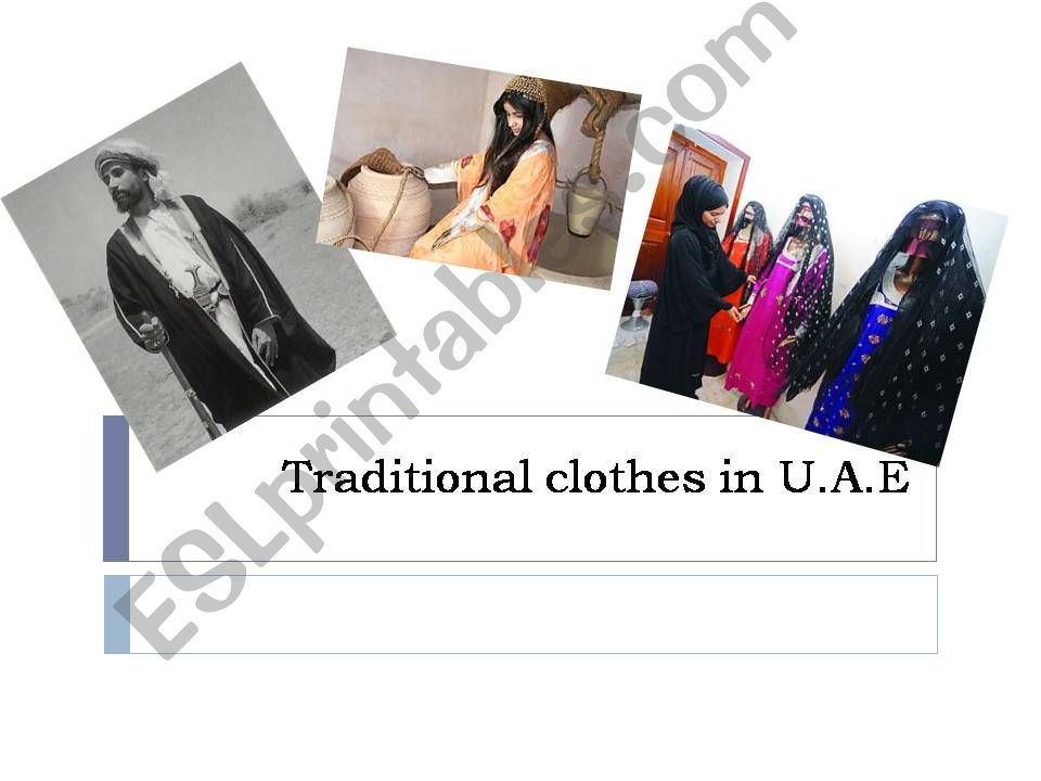 traditional clothes in U.A.E powerpoint